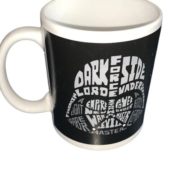 Star Wars Galerie Ceramic Mug With Darth Vader & Yoda Typography Design - Picture 1 of 6